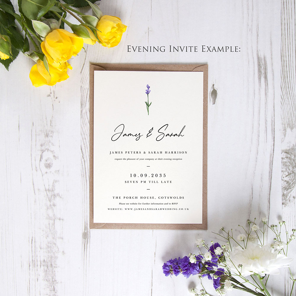'Lavender' Sleeve Invite
