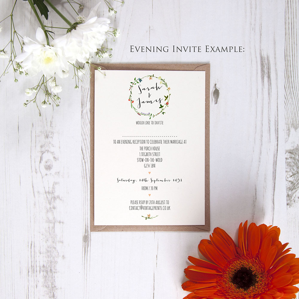 'Meadow Floral' Standard Invite
