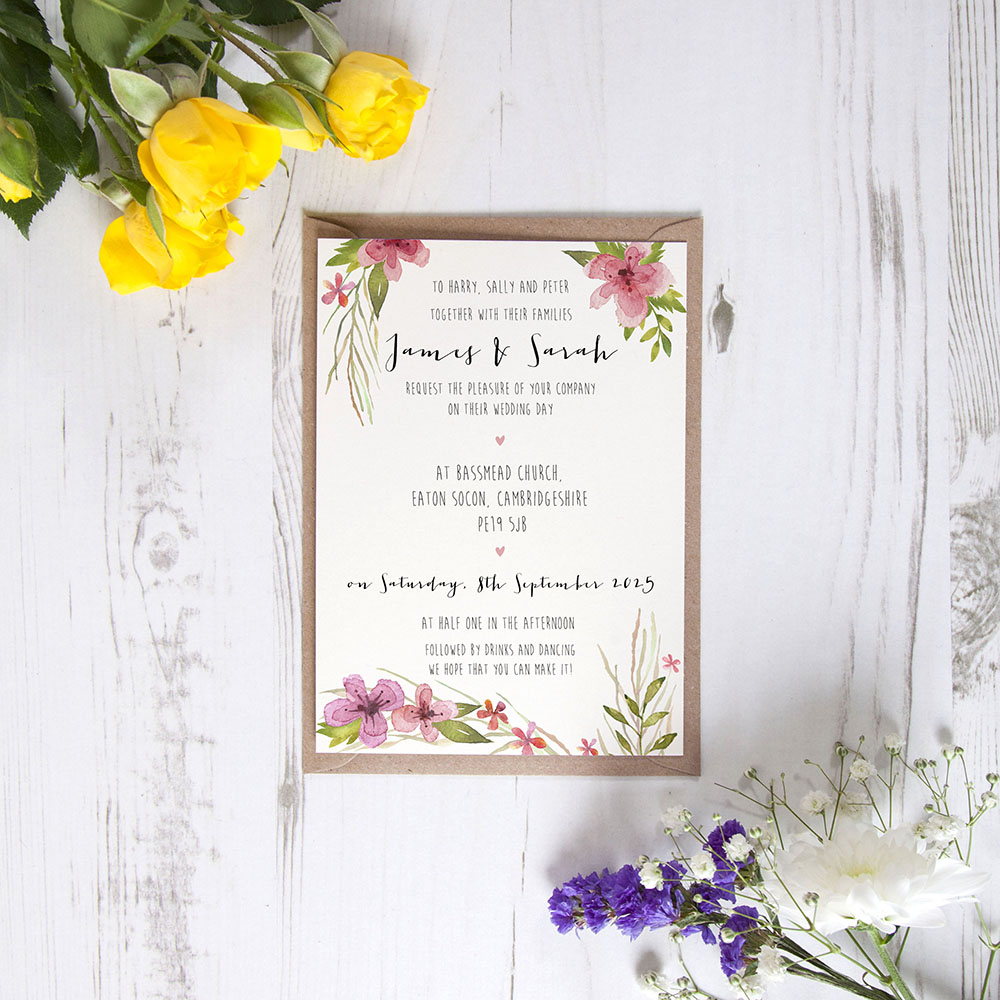 'Pretty in Pink' Standard Invite Sample