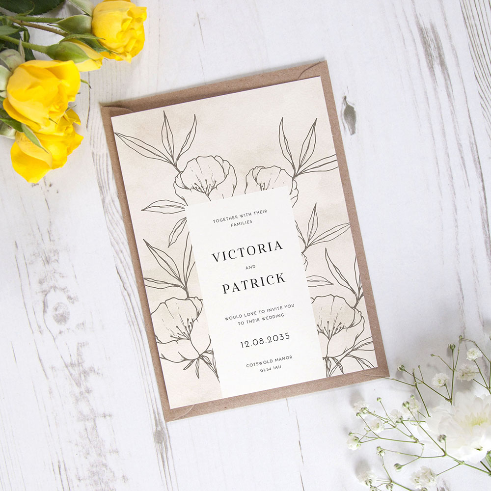 'Soft Muse' Standard Wedding Invitation