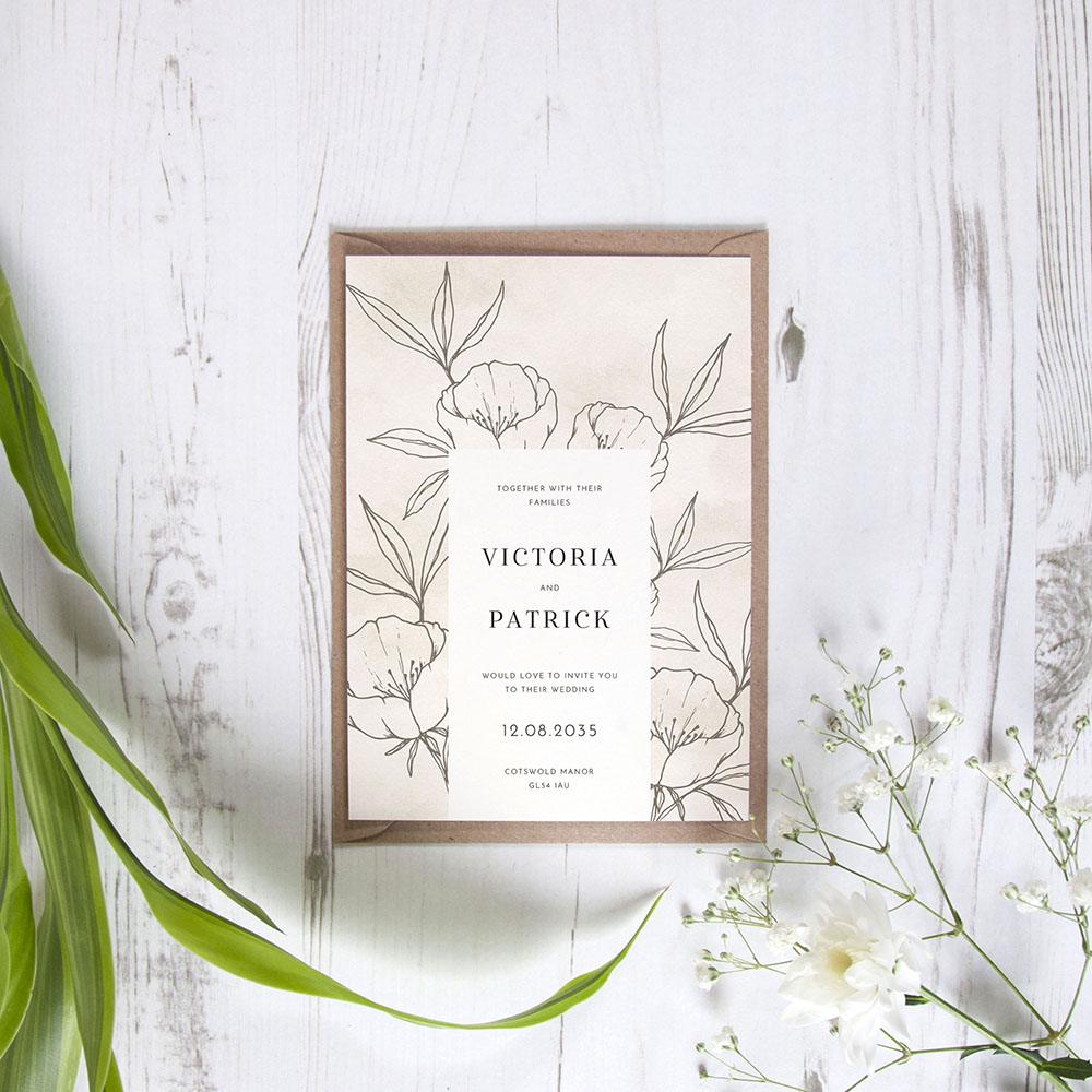 'Soft Muse' Standard Wedding Invitation