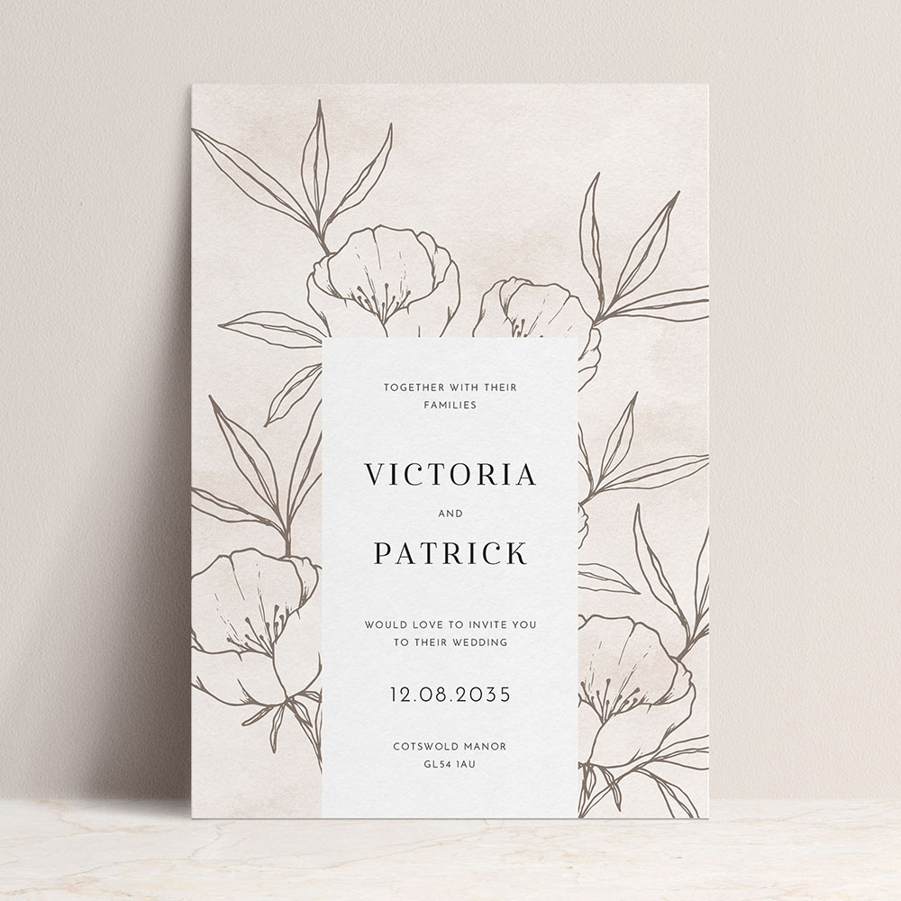 'Soft Muse' Standard Wedding Invitation