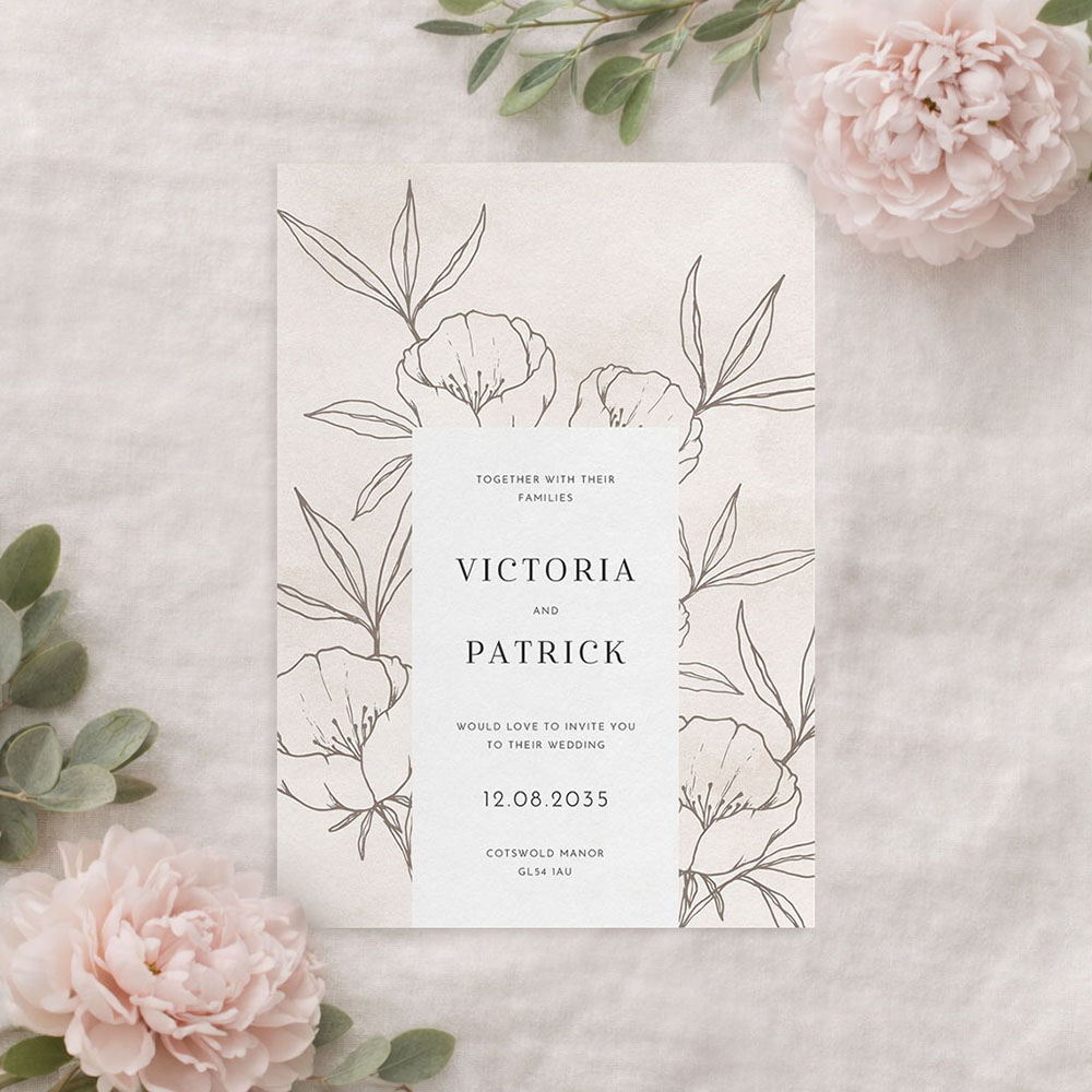 'Soft Muse' Standard Wedding Invitation