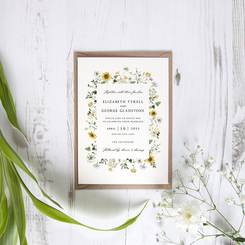 'Sunflower' Standard Invite Sample