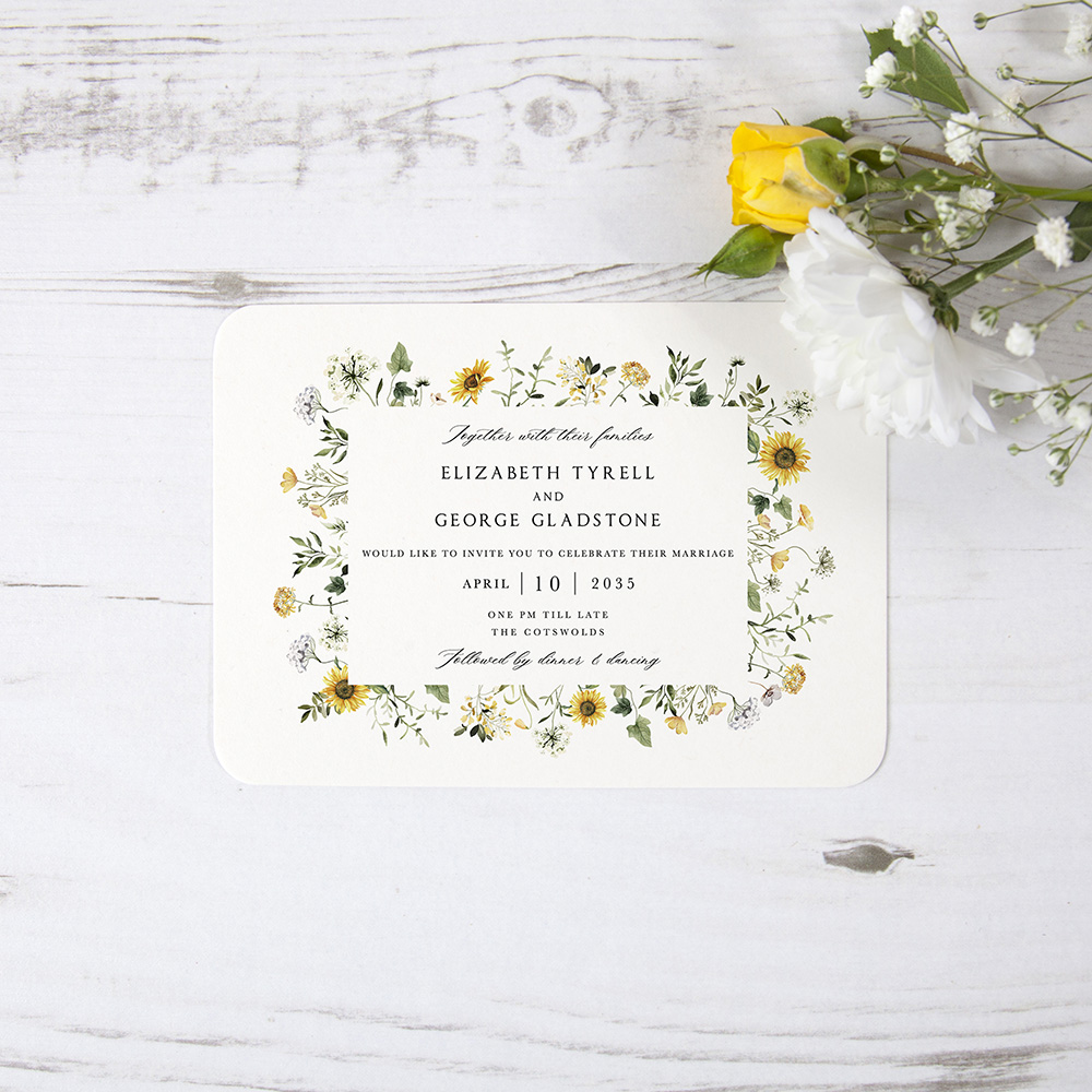'Sunflower' Standard Invite Sample