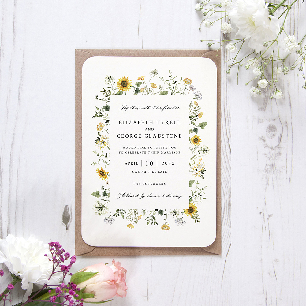 'Sunflower' Standard Invite Sample