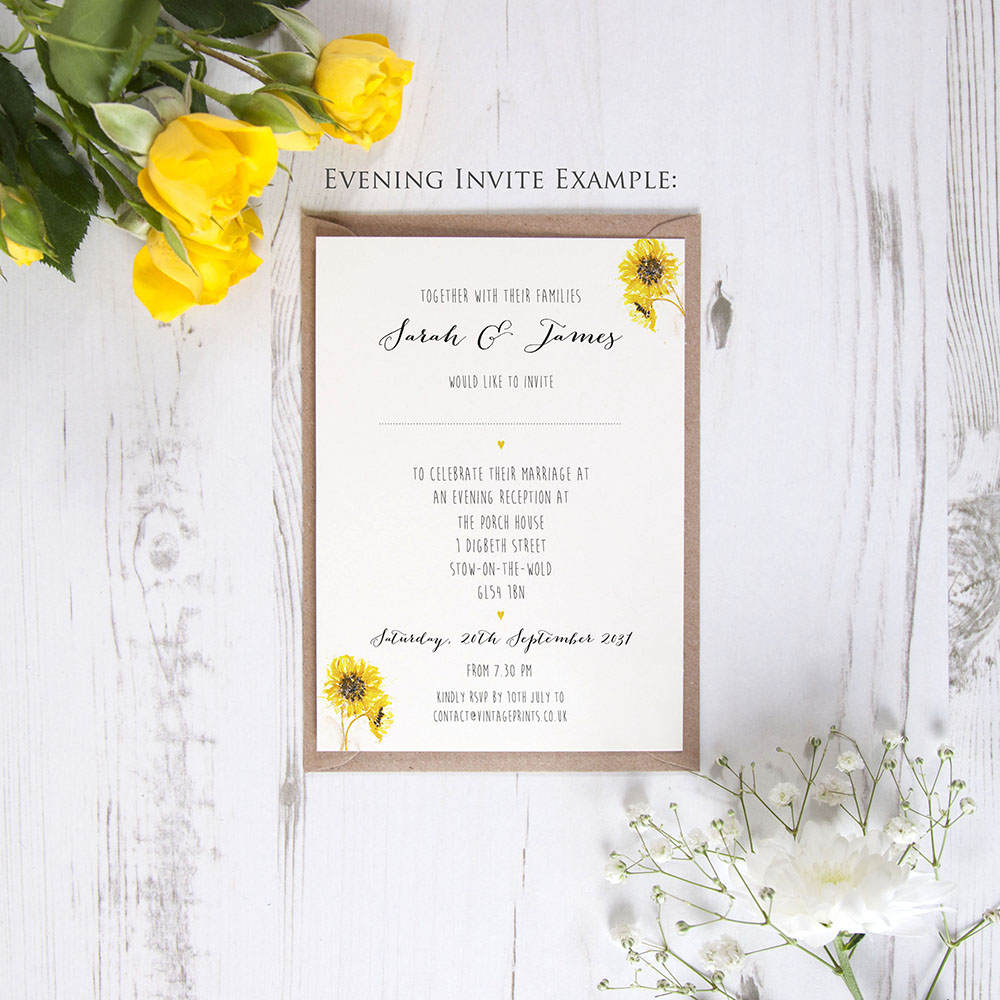 'Sunflower' Standard Invite Sample