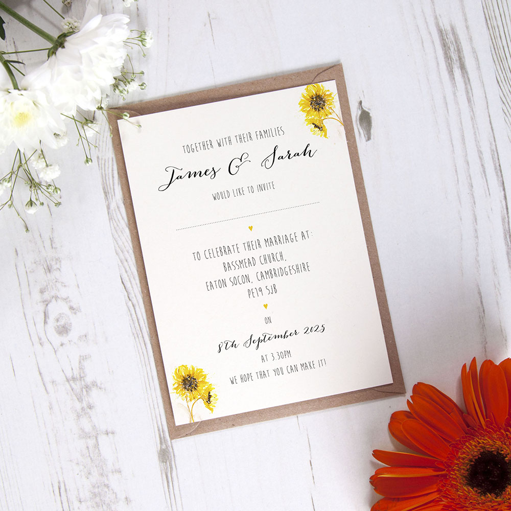 'Sunflower' Standard Invite Sample