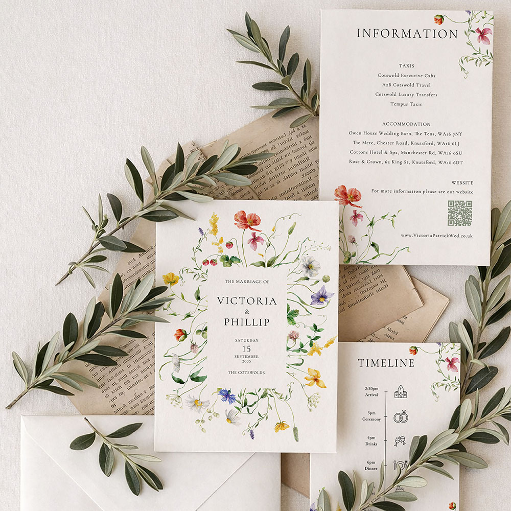 'Sweet Serenade' Standard Wedding Invitation