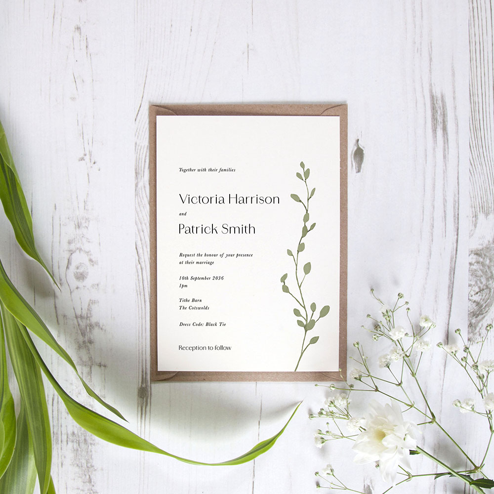 'Willow & Vine' Standard Invite
