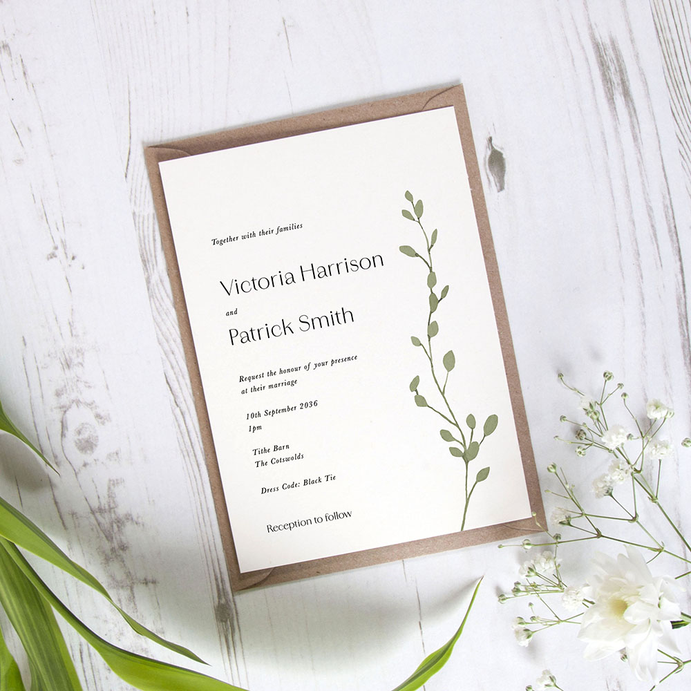 'Willow & Vine' Standard Invite
