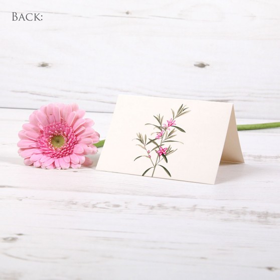 'Pink Botanical' Menu Place Card