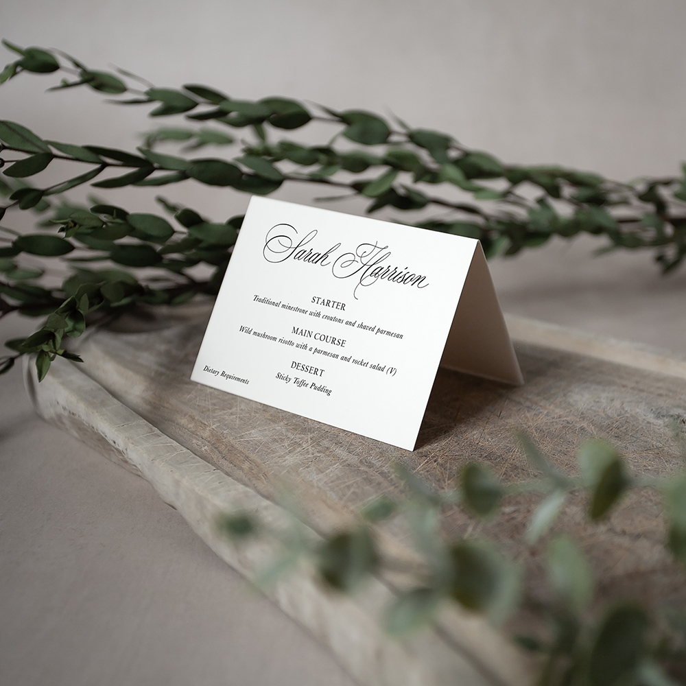 'Broadway' Menu Place Card