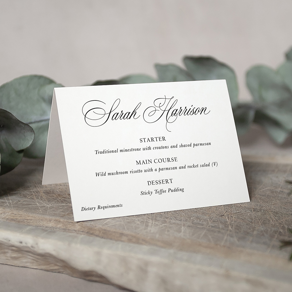 'Broadway' Menu Place Card