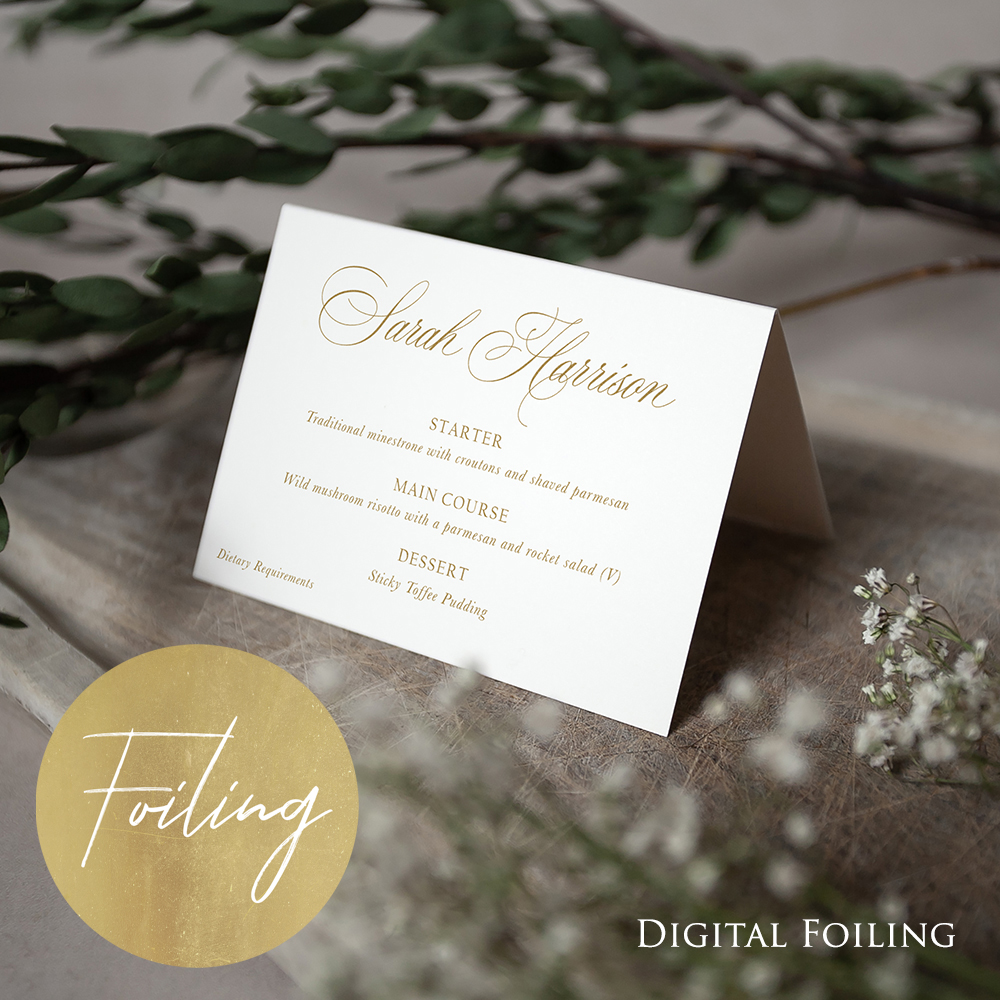 'Broadway' Menu Place Card