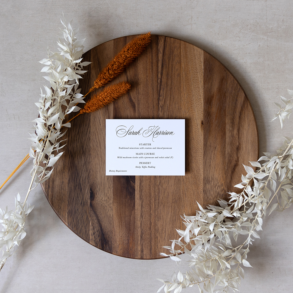 'Broadway' Menu Place Card