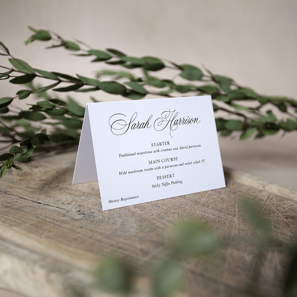'Broadway' Menu Place Card