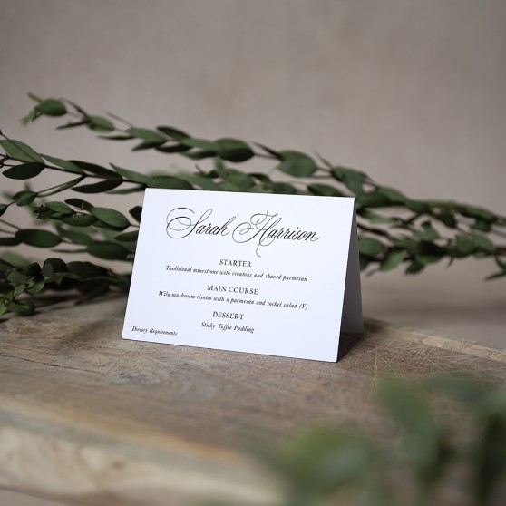 'Broadway' Menu Place Card