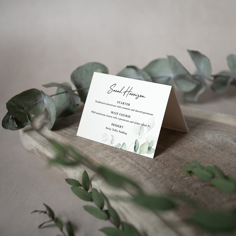 'Dreamy Eucalyptus' Menu Place Card