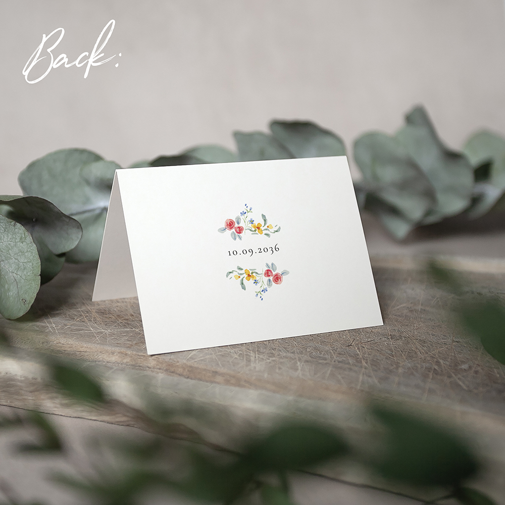 'Love Story LS01' Menu Place Card