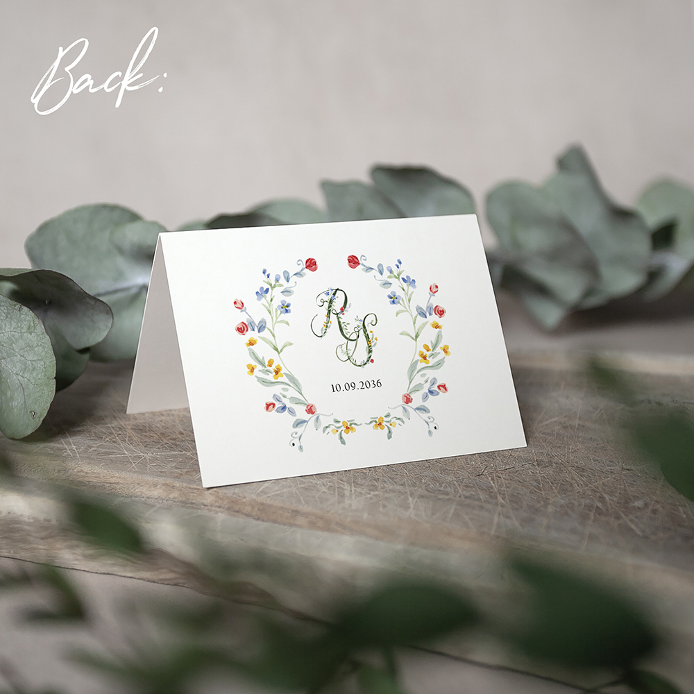'Love Story' Menu Place Card