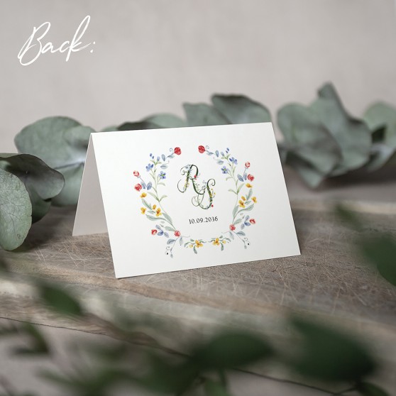 'Love Story' Menu Place Card