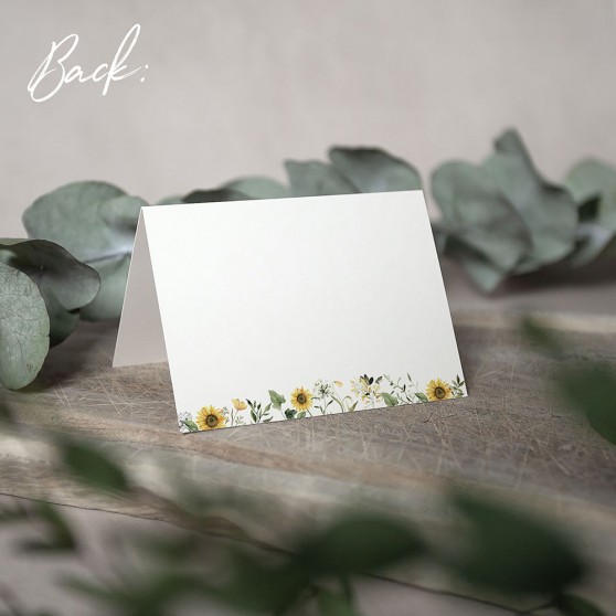 'Sunflower' Menu Place Card
