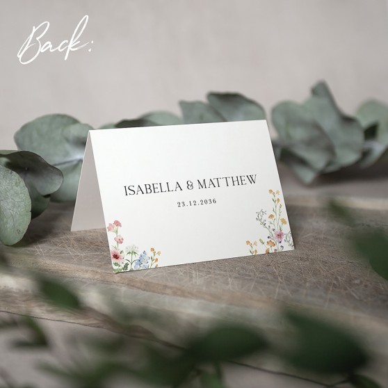 'Wild Flower Garden' Menu Place Card