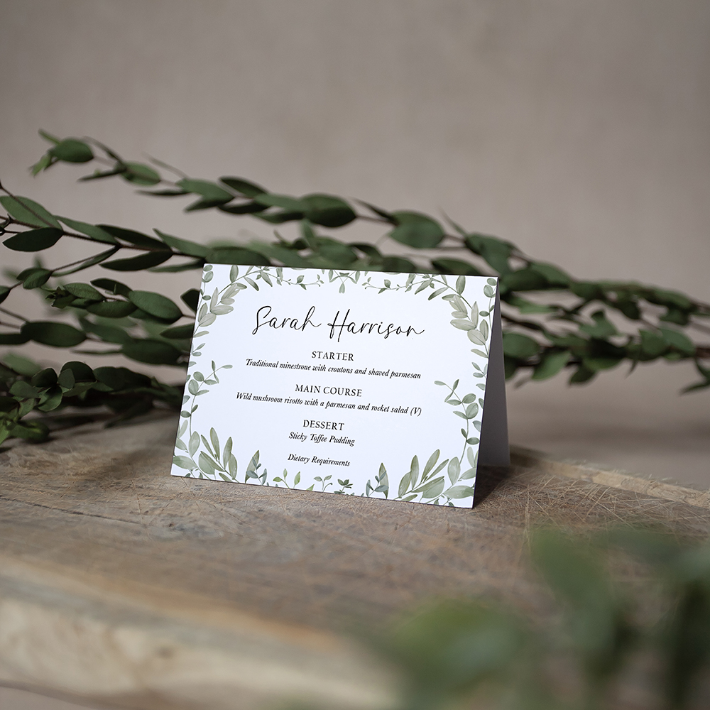 'Willow Grove' Menu Place Card