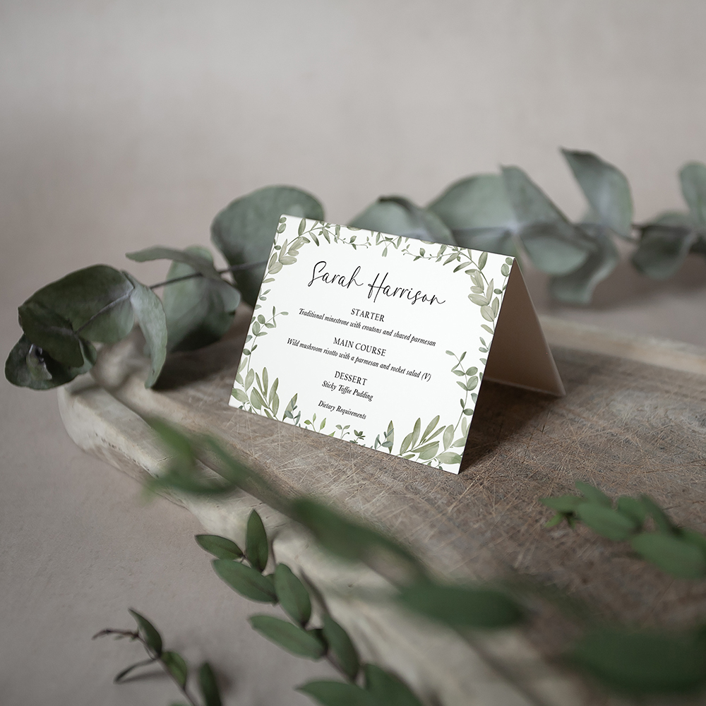 'Willow Grove' Menu Place Card