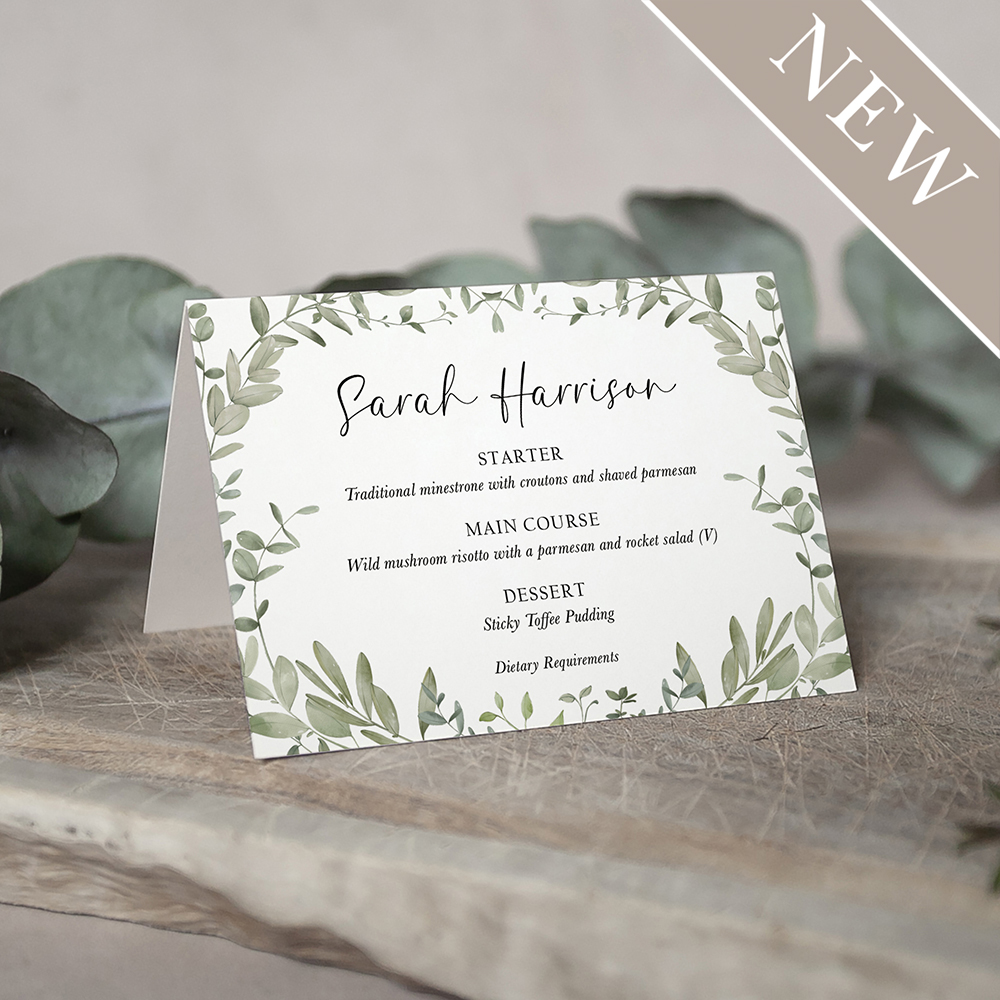 'Willow Grove' Menu Place Card