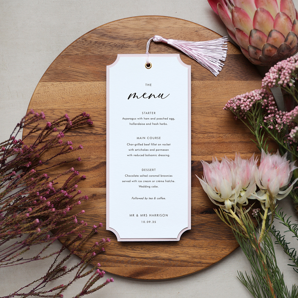 'Calligraphy 1' Mounted Menu