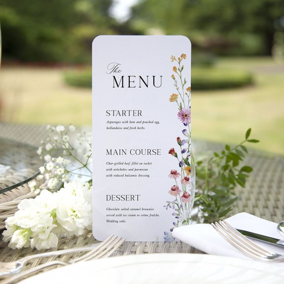 'Wildflower Garden' Slim Menu