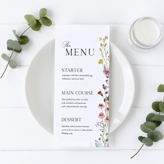 'Wildflower Garden' Slim Menu
