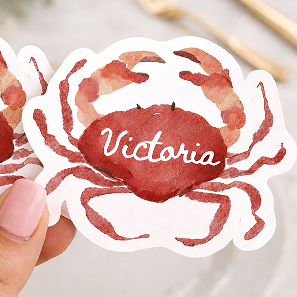 'Seaside Crab' Shaped Place Cards