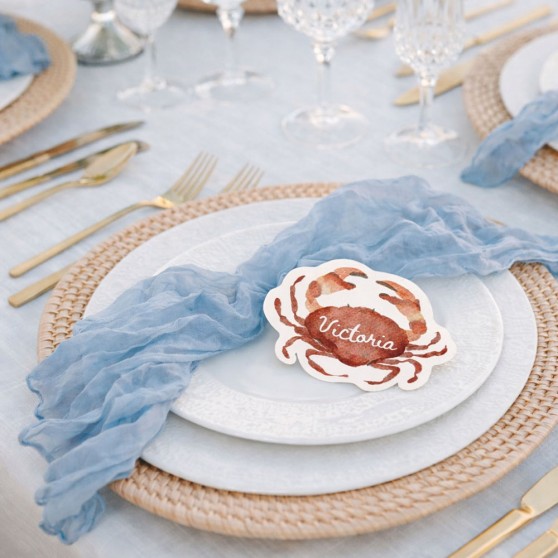 'Seaside Crab' Shaped Place Cards