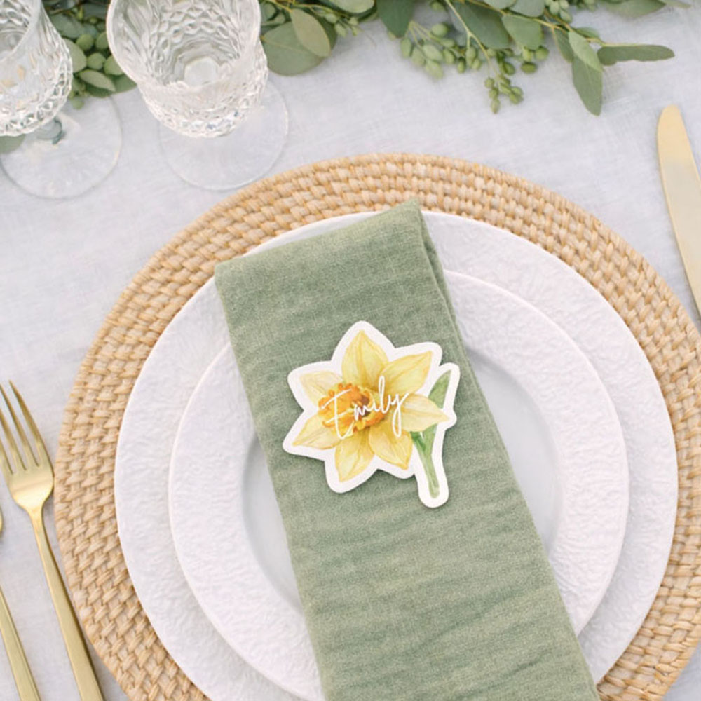 'Daffodil' Shaped Place Cards