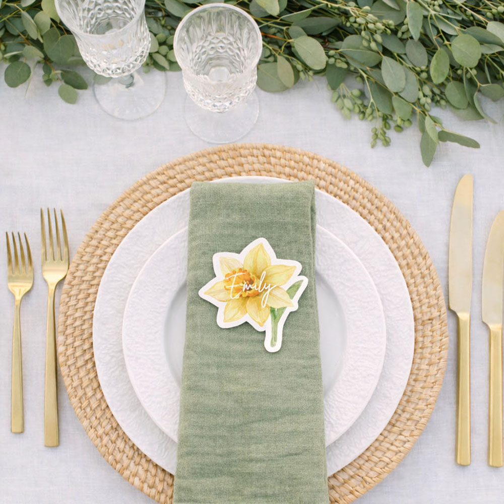 'Daffodil' Shaped Place Cards