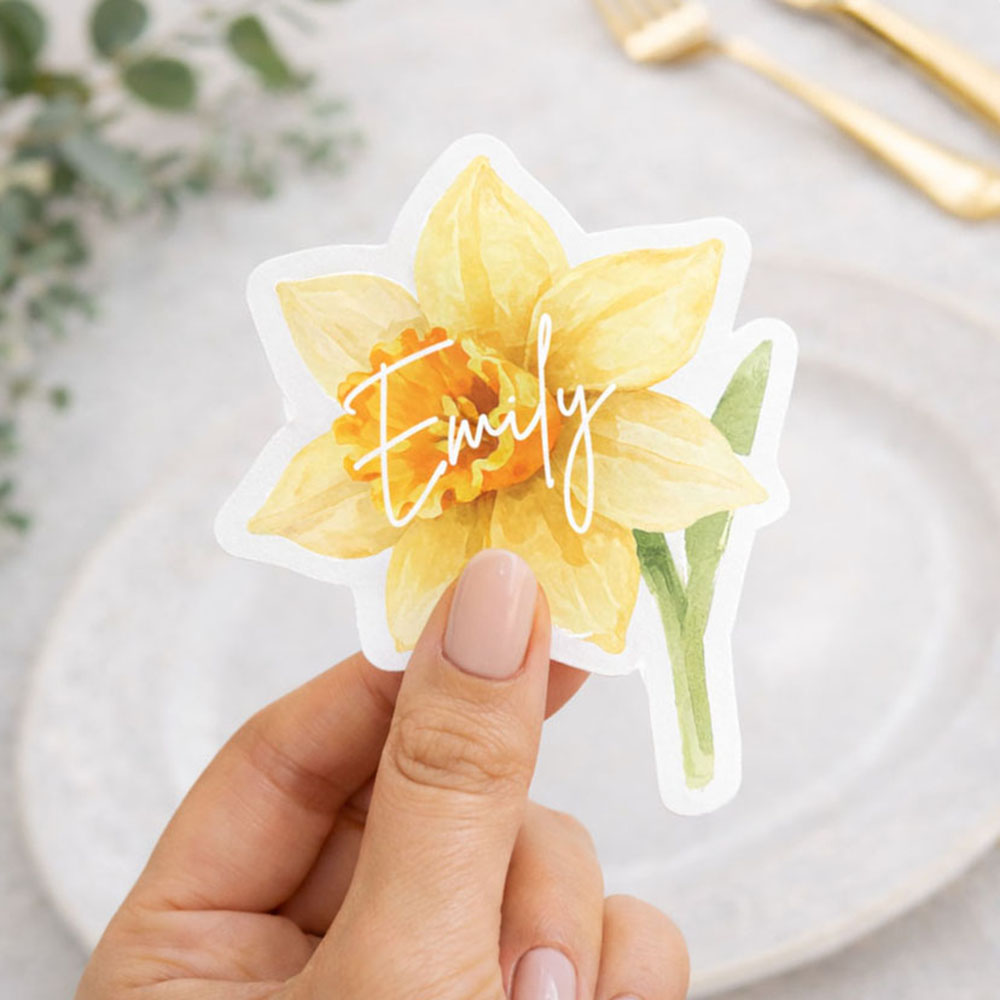'Daffodil' Shaped Place Cards