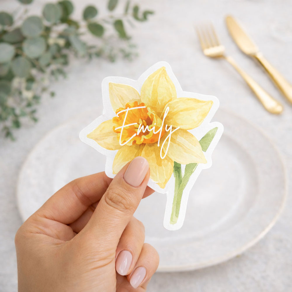 'Daffodil' Shaped Place Cards