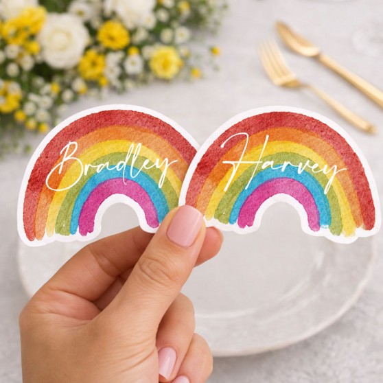 'Rainbow' Shaped Place Cards