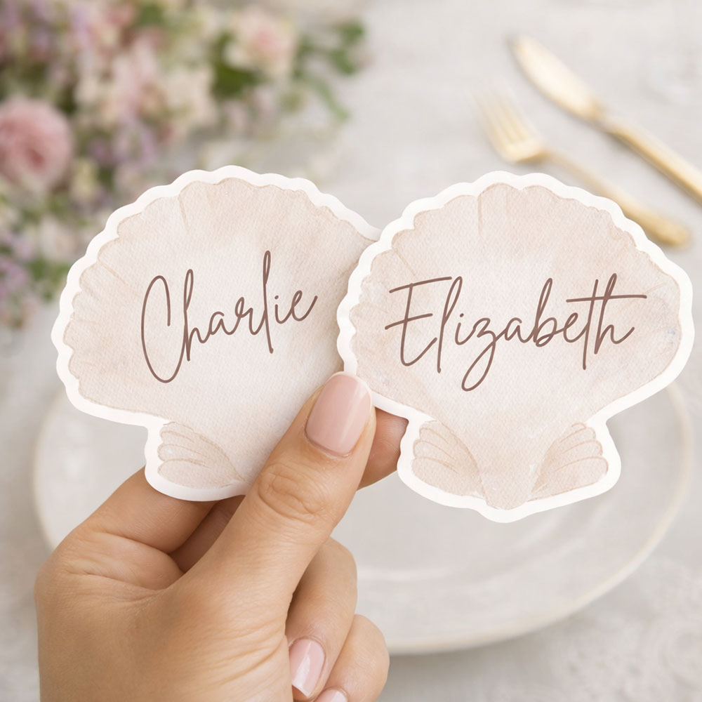 'Seashell' Shaped Place Cards