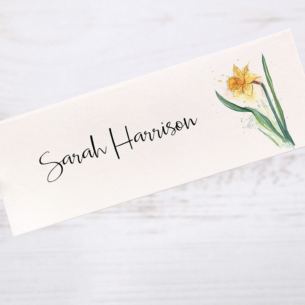 'Daffodil' Place Card Sample