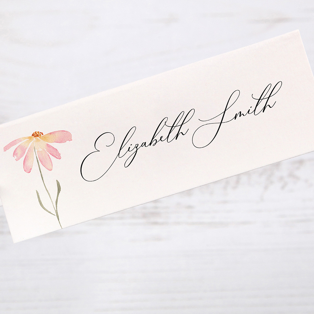 'Daisy Pink' Place Card Sample