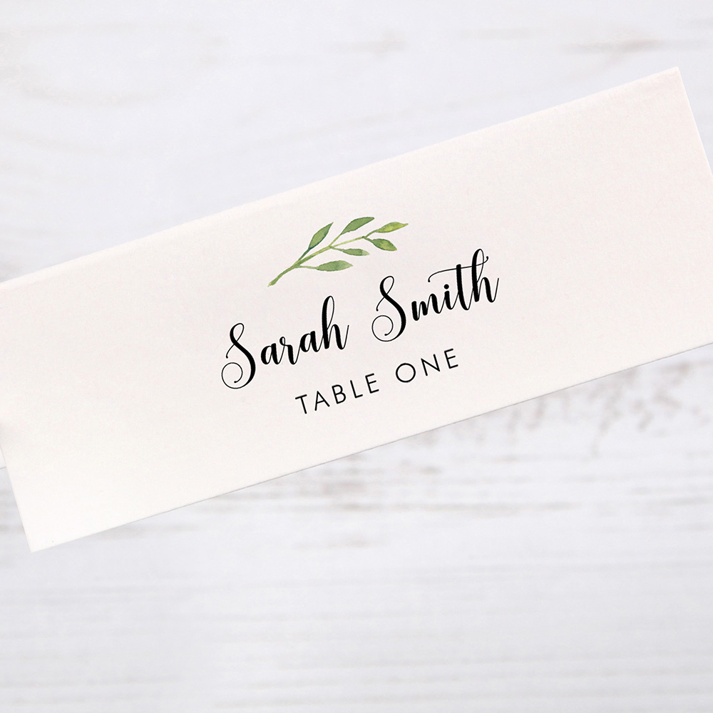 'Green Sprig' Place Cards