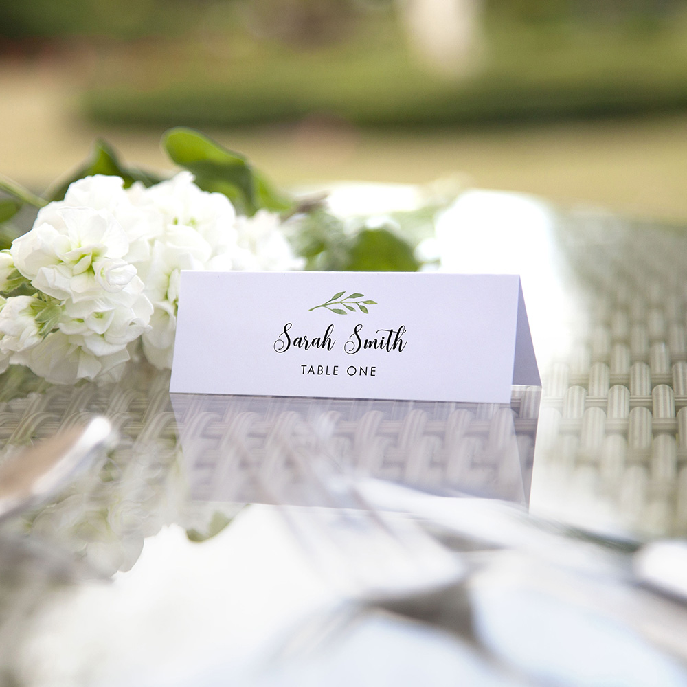 'Green Sprig' Place Cards