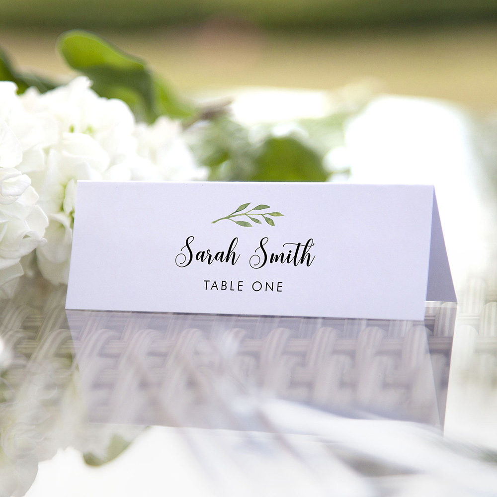 'Green Sprig' Place Cards