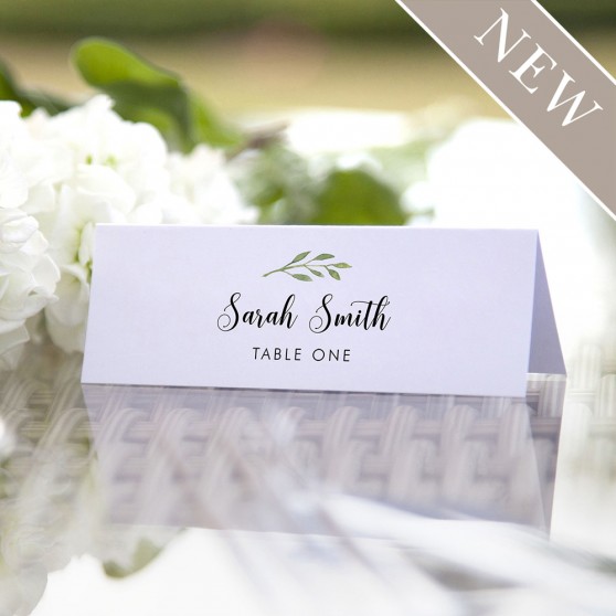 'Green Sprig' Place Cards