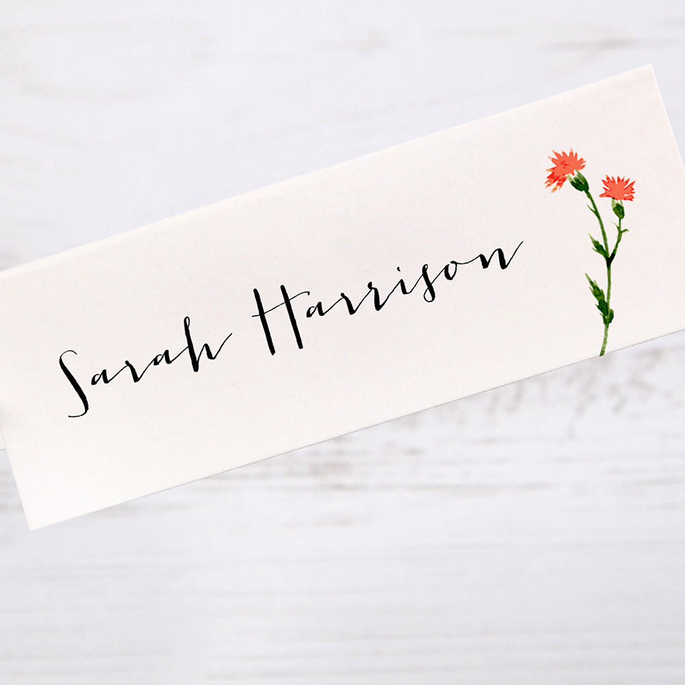 'Meadow Floral' Place Card Sample