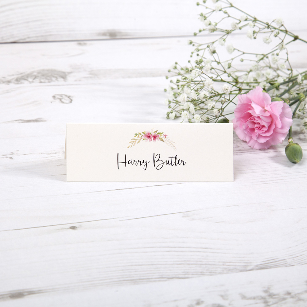 'Multi Floral (T)' Place Card Sample